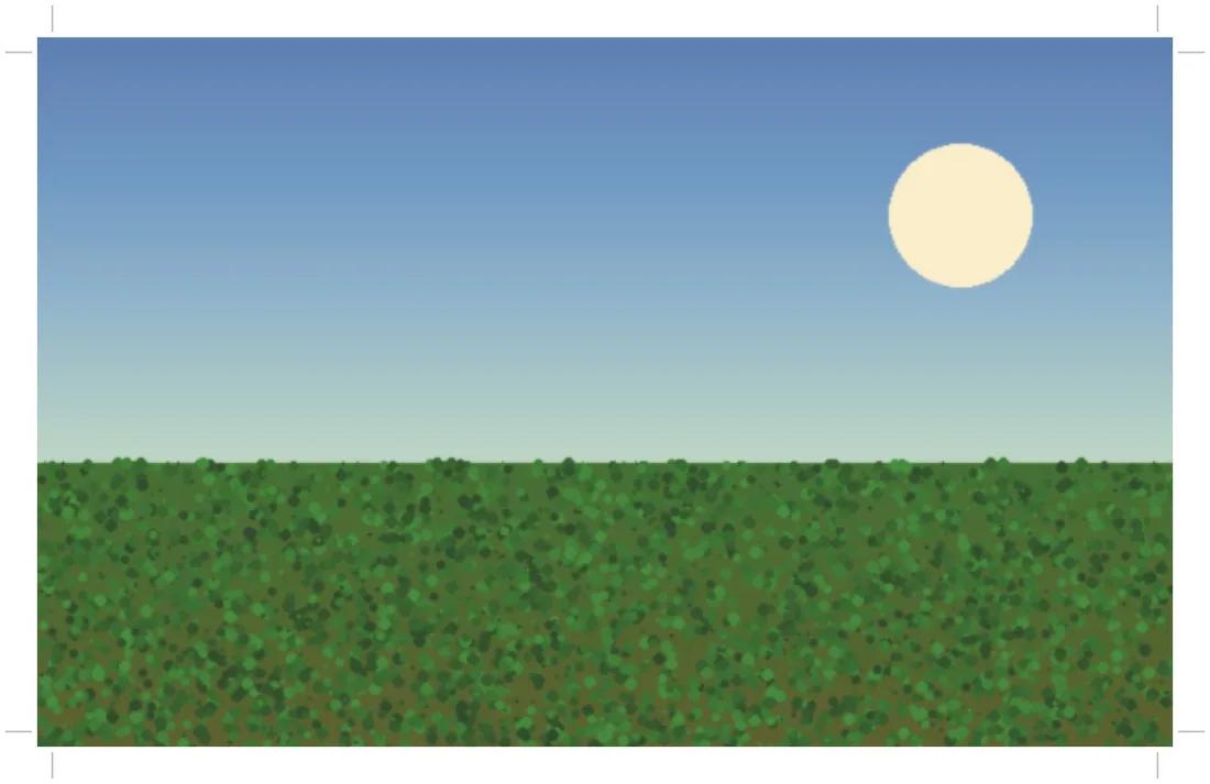 A CMYK PDF/X-4 page with bleed and crop marks