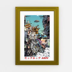 Biggie T-Rex Samurai Framed Art print - Rebel G Society