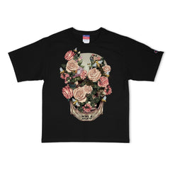 Floral Rock Star Skull T-shirt - Rebel G Society