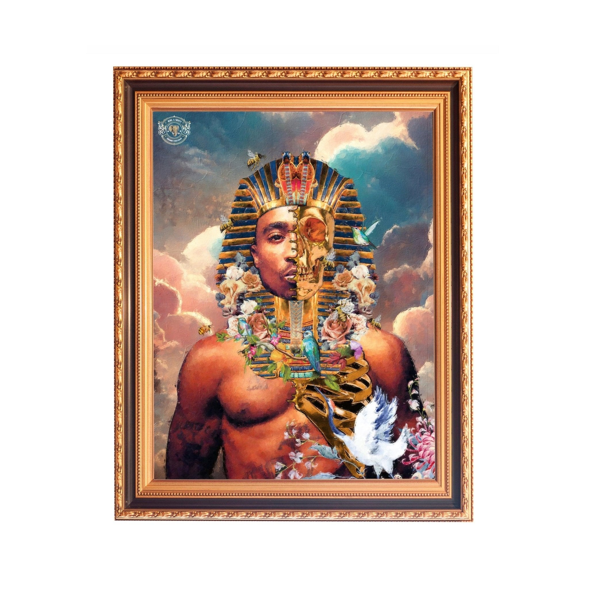 Tupac Cosmic Pharaoh Framed Art print - Rebel G Society